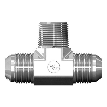 World Wide Fittings Male JIC to Male JIC to Male Pipe Branch Tee F5605X10X10X08